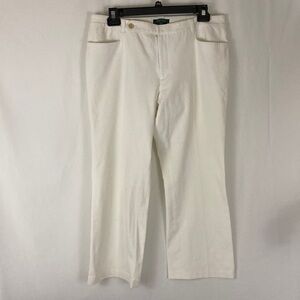 Lauren Ralph Lauren Adelle White Pants Size 16